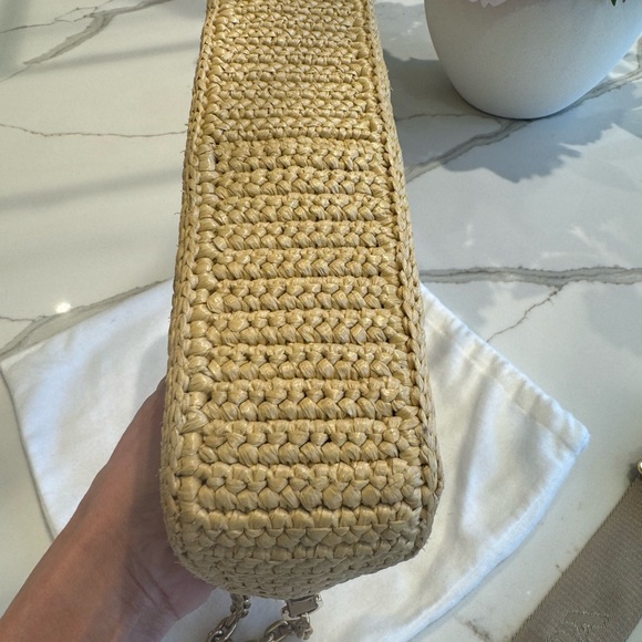 Prada Raffia Re-edition Gold Crossbody Bag - Picture 5 of 16